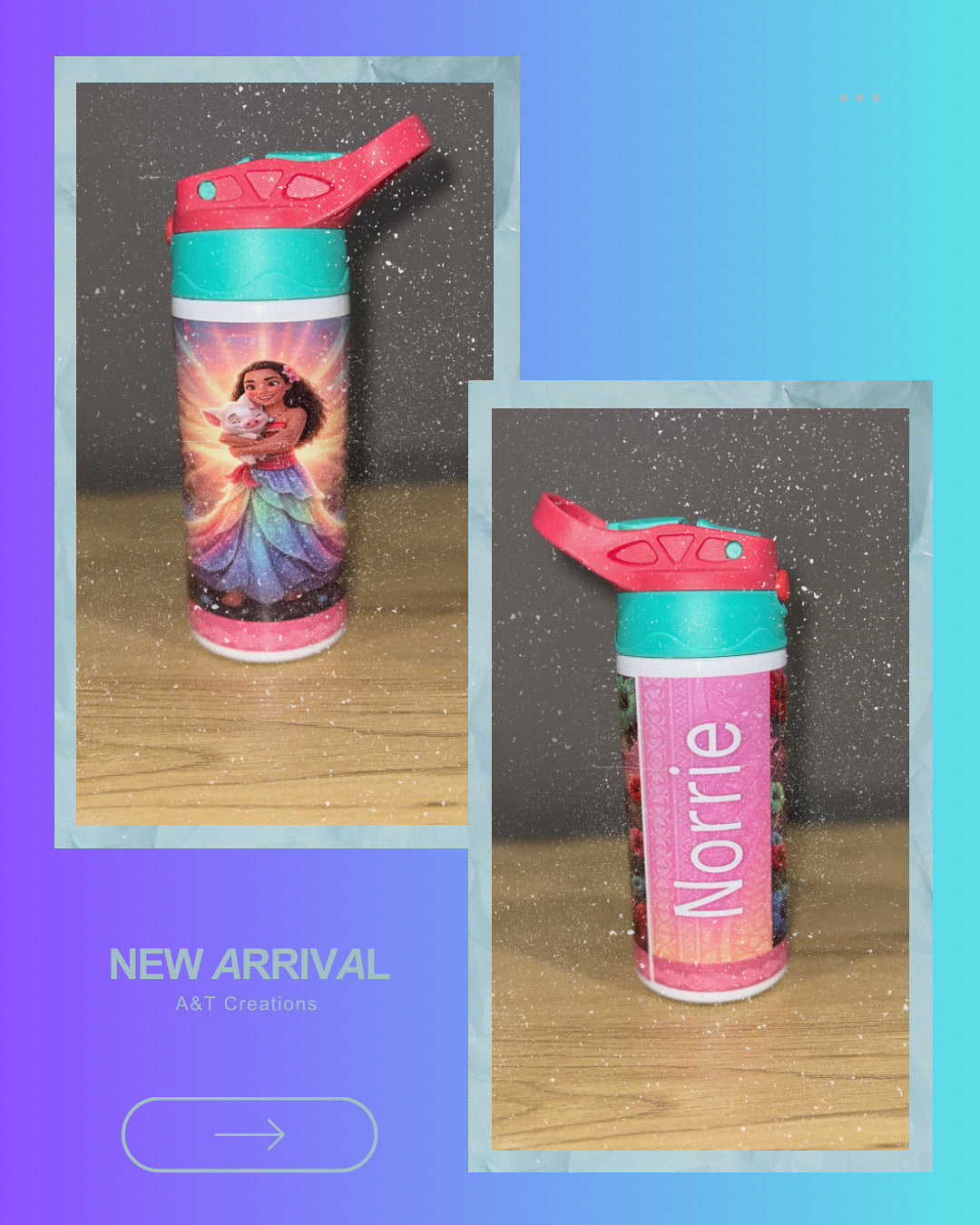 Kids customised drink bottles